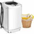 Produktbild: Goplus Waschmaschine Vollautomatisch, Waschvollautomat Mit Schleudern Mit Einfacher Bedienung 3,5 Kg Fassungsvermoegen, Miniwaschmaschine Platzsparend Kompakt 43x43x75 Cm, Waschmaschinenreiniger Weiss