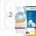 Produktbild: HERMA 4460 CD DVD Etiketten inkl. Zentrierhilfe blickdicht, 100 Blatt, Ø 116 mm 