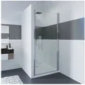 Produktbild: IMPTS Dusch-Drehtür Dusche Nische Duschtür Nischendusche, 90x195 cm, Sicherheitsglas, (Set, mit hochwertigen Aluminiumprofilen in Chrome) Duschtür Pendeltür Duschkabine Schwingtür Duschabtrennung 90 cm x 195 cm