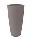 Produktbild: wonido Blumentopf / Pflanztopf, Höhe 70 cm, Ø 36, taupe, matt, 18l Inhalt, mit herausnehmbarem Pflanz-Einsatz, aus hochwertigem Polypropylen