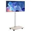 Produktbild: VEVOR rollbarer TV-Ständer TV-Wagen für 812,8-1778 mm TVs bis zu 45 kg, 25° Links-Rechts-Drehung & höhenverstellbare TV-Halterung mit Regal für E