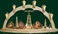 Produktbild: Schwibbogen Weihnachtsmarkt Elektrisch Lichterbogen Erzgebirge Seiffen NEU 01008