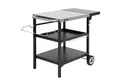 Produktbild: Royal Gourmet Grillablagetisch Outdoor Grilltisch mit 3 Etagen, Edelstahl-Tischplatte 70 x 50 cm, Servierwagen mit Push-Pull Regal, klappbarer Seitenablage 30 x 50 cm