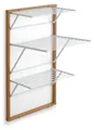 Produktbild: Arredamenti Italia Wäscheleine de Karim Wand, Holz - abschließbar - 16 m ausziehbare Wäscheleine - Kirsche Finish Ar-It el Herz de das Holz