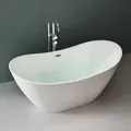 Produktbild: Freistehende Acryl-badewanne Oval Standbadewanne Weiß Inkl. Push-open Ablaufgarnitur Breite 150cm V502oa - Mai&mai
