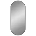 Produktbild: vidaXL Wandspiegel Flurspiegel Spiegel Badspiegel Hängespiegel Dekospiegel Schminkspiegel Badezimmer Garderobe Flur Schwarz 70x30cm Oval