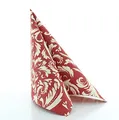 Produktbild: Sovie HORECA Airlaid Serviette CASCADE in BORDEAUX, 40 x 40cm, 1/4 Falz, 50 Stück – Einweg-Servietten mit barockem Ornamentdesign - perfekt für Gastronomie & Events