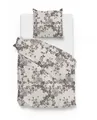 Produktbild: Zo! Home Cotton Bettwäsche 155x220 Ruffina Blüten Rösen Blätter taupe altrosa