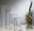 Produktbild: Glasvase CYLI Glas Vase Tischvase Blumenvase Zylinder 15 cm