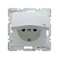 Produktbild: Berker 47511909 Schutzkontakt-Steckdose mit Klappdeckel, S.1/B.3/B.7, polarweiß matt