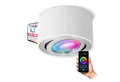 Produktbild: SSC-LUXon LED Aufbaustrahler CELI-1W Aufbauleuchte flach weiss schwenkbar mit RGB WLAN LED dimmbar, RGB & Weißtöne