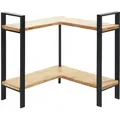 Produktbild: Wenko Küchen-eckregal Lou, Für Mehr Stauraum Auf Der Arbeitsfläche, Schwarz, Metall Schwarz, Bambus Braun