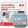 Produktbild: SwitchBot Wlan Schalter 2PM kompatibel mit Alexa/Apple Home/Google Home, Leistungsmessendes Relaisschaltmodul mit integriertem Bluetooth Repeater und Trockenkontakt, Wi-Fi 2,4 GHz (Schalter 2), 16A