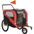 Produktbild: 2-in-1 Hundeanhänger, Fahrradanhänger für Hunde, Hundewagen mit Reflektoren, Hundebuggy max. 30 kg, Hundefahrradanhänger für Große Hunde,
