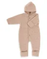 Produktbild: Engel Overall mit Kapuze, 100% Schurwolle Fleece, Natur, Gr. 50/56-86/92, 4 Farben (Sand melange, 62-68)