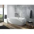 Produktbild: Hoesch iSENSI Badewanne 3874.010 170x100cm, links, weiß, 174 l, Überlaufbefüllung, chrom