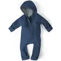 Produktbild: Ehrenkind Overall Walkoverall Baby aus Merino Schurwolle mit Reißverschluss (Jeansblau, Gr. 62/68) Wollwalk Overall Baby 62/68 blau 62/68