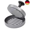 Produktbild: GRÄWE Burgerpresse mit 50 Blatt Backpapier, Hamburgerpresse Set aus Aluguss für