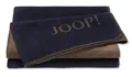 Produktbild: JOOP!  Uni-Doubleface Plaid / Decke Marine-Karamell 150 x 200cm