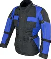 Produktbild: Roleff RO431K Kinder-Motorradjacke – Blau/Schwarz, wasserdicht, atmungsaktiv & mit Protektoren  Roleff Größe: Kindergröße 164,