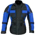Produktbild: roleff Motorradjacke Kids geeignet für Kinder, mit Sicherheitsstreifen blau|schwarz XXL