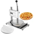 Produktbild: VEVOR manuelle Pizzateigpresse 241,3 mm Gebäck-Pressplatte, Brotpresse aus Edelstahl, kommerzieller Chapati Presse, 5 mm Dicke Formmaschine mit Griff & 100 Stk. Pergamentpapier, Pizza-Teigrolle