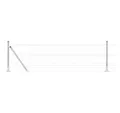 Produktbild: vidaXL Gartenzaun Zaun mit Pfosten Silber 0,6 x 25 m Stahl, (1-St)