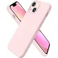 Produktbild: ORNARTO iPhone 13 Mini Silikon Hülle Ultra Dünn Voller Schutz Sandrosa 5,4 Zoll