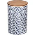 Produktbild: Wenko Vorratsdose Lorca 54096100, aus Keramik, 1,45 Liter, mit Bambusdeckel, blau-weiß, luftdicht