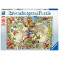 Produktbild: Ravensburger Puzzle Weltkarte mit Schmetterlingen, Erwachsenenpuzzle, 3000 Teile