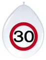 Produktbild: Luftballons Zahl 30 Geburtstag zweifarbig, 8 Stk.