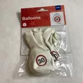 Produktbild: S081 - Deko 30. Geburtstag Verkehrsschild Party Feier Konfetti Ballon - Deko