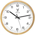 Produktbild: Holzwerk WOLFSBURG Holz Wanduhr, moderne 30 cm Ø Designer Quarz Wand Uhr, beige