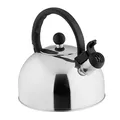 Produktbild: axentia Wasserkessel aus Edelstahl [Ø20 cmx H: 22 cm], Teekessel mit Sandwichboden, Flötenkessel für alle Herdtypen geeignet außer Induktion, Volumen: ca. 2,5 Liter