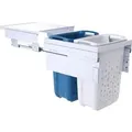 Produktbild: HAILO Wäschebehälterauszug Laundry Carrier 450 mm Schrankauszug mit 2x 33L Wäschekörben Weiß Blau 3270461