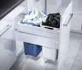 Produktbild: Hailo 3270461 LAUNDRY CARRIER 450 Wäschesortierer 2-fach mit Überauszug und D...