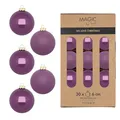 Produktbild: Weihnachtskugeln Glas 6cm 30 Stück - matt & glänzend - Christbaumkugeln Weihnachtsbaumkugeln für Weihnachten - Christbaumschmuck & Weihnachtsbaumschmuck - Wild Mauve