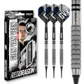 Produktbild: RED DRAGON Darts – Professioneller Spieler - Gian Van Veen Tour Edition - 90% Wolfram - 18g Fass / 20g Volles Gewicht Weiche Spitze Dart-Set mit Dart Flüge und Dartschäfte