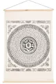 Produktbild: GURU SHOP Buddhistischer Wandbehang aus Loktapapier, Tibetischer Buddhismus Dekoration - OM Mandala, 70x47 cm