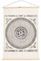Produktbild: Buddhistischer Wandbehang aus Loktapapier, tibetischer Buddhismus Dekoration - 