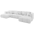 Produktbild: Altdecor Wohnlandschaft, Weiß, Textil, 6-Sitzer, U-Form, 405x90x185 cm, Wohnzimmer, Sofas & Couches, Wohnlandschaften, Wohnlandschaften in U-Form