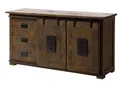 Produktbild: Massivmoebel24 Sideboard (Massivholz), Mango 150x45x80 braun lackiert RAILWAY #400