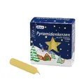 Produktbild: Pyramidenkerzen Natur18er Pack (HxØ)10,5x1,7cm NEU Wachskerze Weihnachtskerze