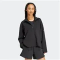 Produktbild: adidas Sportswear Sweatjacke SOFT LUX, REISSVERSCHLUSS BIS ZUR BRUST schwarz M (38/40)