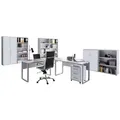 Produktbild: Mid.you Büro, Grau, Weiß, Metall, Holzwerkstoff, 6,14 Fächer, 3 Schubladen, Made in Germany, erweiterbar, abschließbar, Arbeitszimmer, Büromöbelsets & -serien, Büromöbel-Sets