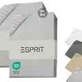 Produktbild: Esprit Spannbettlaken 90x200cm 2er Pack Frottee bis Bettlaken 120x200cm Baumwolle grau - Spannbetttücher 100x200cm für Kinder & Boxspringbett in Hotelqualität bis 30 cm hohe Matratzen - ÖkoTex