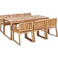Produktbild: Beliani Gartentisch Set SASSARI II Heller Holzfarbton