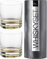 Produktbild: Set 2 Whisky Tumbler 400ml/H.95mm -in Geschenkröhre- 500/14 gold GENTLEMAN Eisch Glas