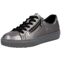 Produktbild: Rieker Sneaker mit Memosoft-Innensohle, Freizeitschuh, Halbschuh, Schnürschuh silberfarben 41 EU