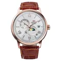 Produktbild: Orient RA-AK0801S30B Bambino Sun & Moon – elegante Herrenuhr, 42 mm  Garanti